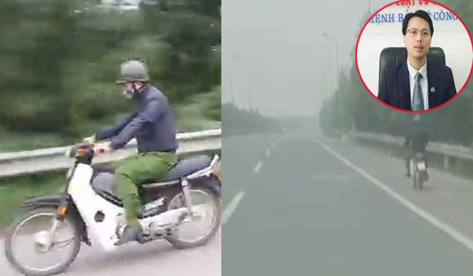 Người mặc trang phục giống cảnh sát phóng xe máy trên cao tốc sẽ bị xử phạt thế nào?