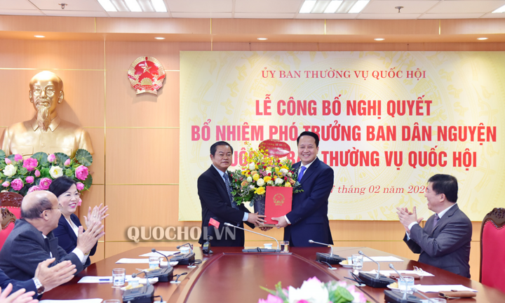 Ủy ban Thường vụ Quốc hội có tân Phó Trưởng ban Dân nguyện