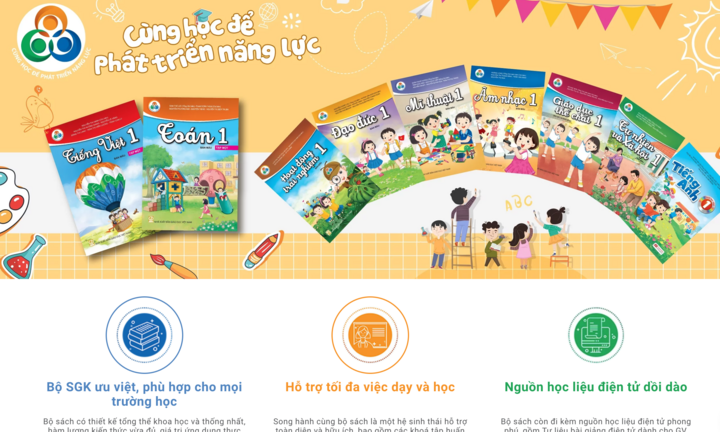 Công bố 4 phiên bản sách giáo khoa điện tử lớp 1 mới