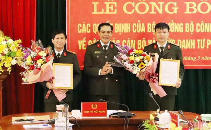 Bổ nhiệm Thủ trưởng Cơ quan Cảnh sát điều tra và An ninh điều tra Công an Hà Tĩnh