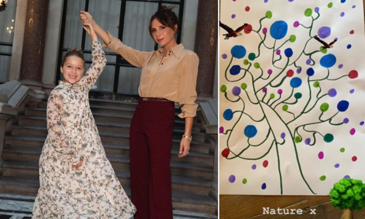 Con gái út nhà Beckham khoe năng khiếu hội họa