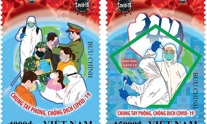 Video: Cận cảnh bộ tem thư 'Chung tay phòng, chống dịch Covid-19'