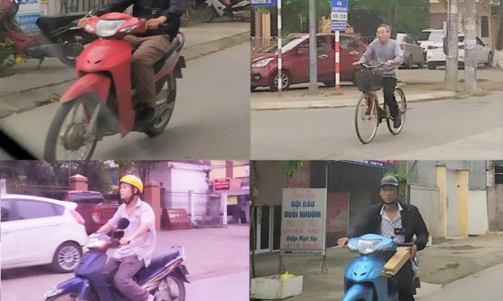 Không đeo khẩu trang khi ra đường, 2 người ở Nghệ An bị phạt tiền