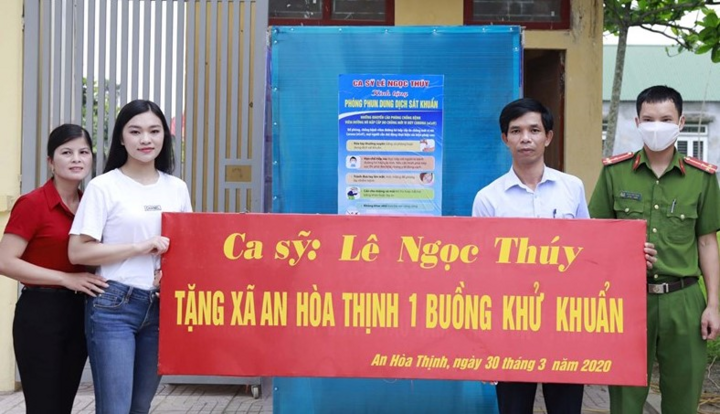 Ca sĩ Ngọc Thuý đồng hành cùng người dân Hà Tĩnh phòng chống Covid- 19