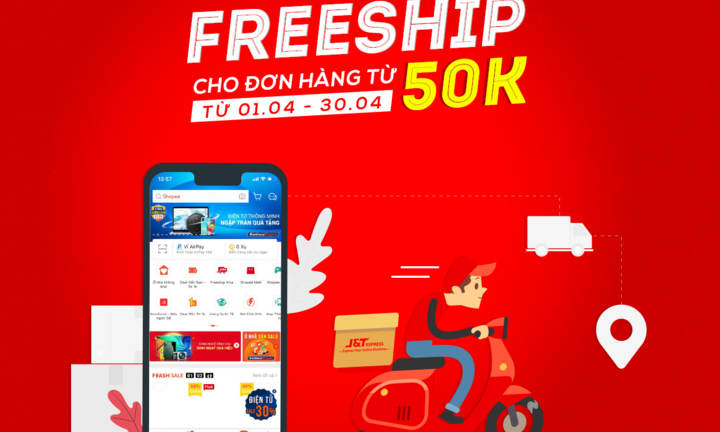 J&T Express khuyến mãi đồng giá giao hàng tháng 4 trên Shopee
