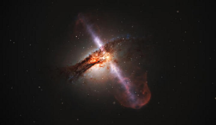 Lần đầu tiên ghi lại hình ảnh tia vật chất phun ra từ 2 thiên hà va chạm 