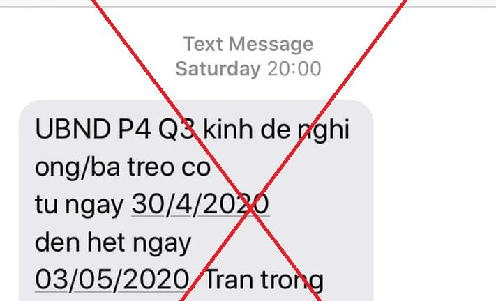 UBND quận 3 bác tin nhắn đề nghị người dân ‘treo co’, đề nghị công an điều tra