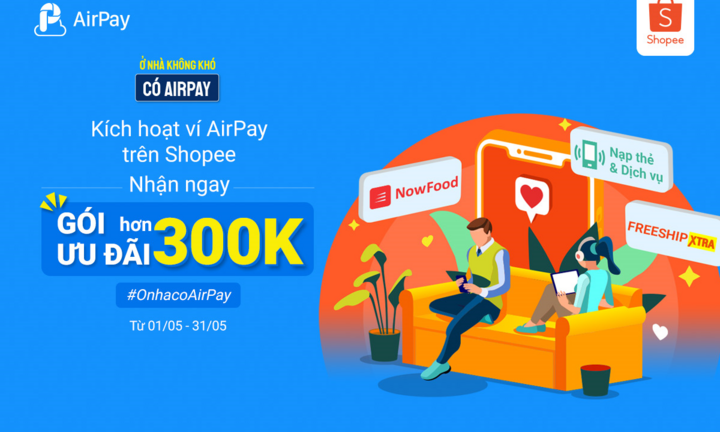Nhận ngay ưu đãi khi liên kết Ví AirPay trên Shopee