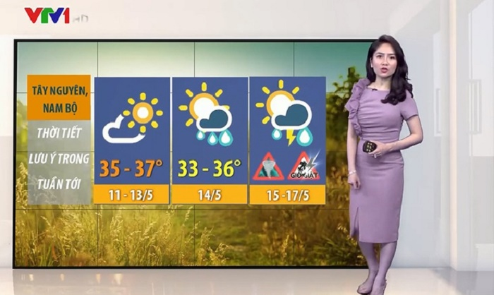 BTV Thời tiết được 'nhuộm tím' trên sóng truyền hình