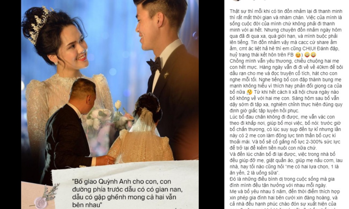 Vợ Duy Mạnh khoe chuyện tình đẹp như mơ, bác tin đồn bị chồng đánh đập