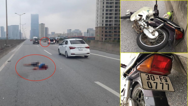 Phóng xe máy vào đường cấm vành đai 3 trên cao, nam thanh niên bị taxi tông chết