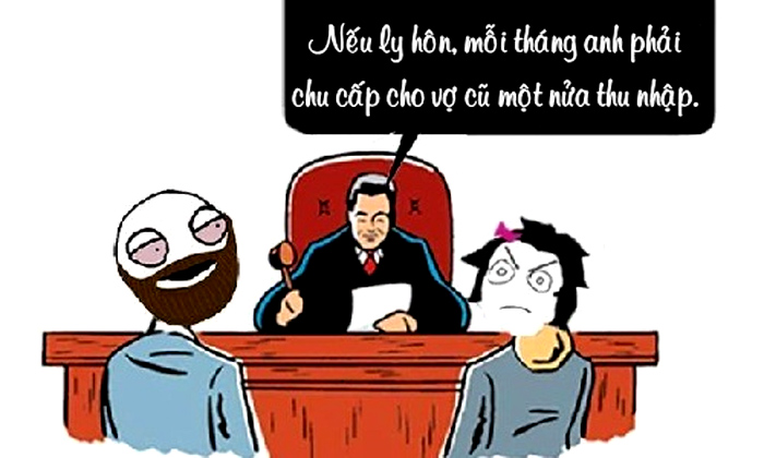 Sướng nhảy cẫng lên vì phải chu cấp cho vợ cũ