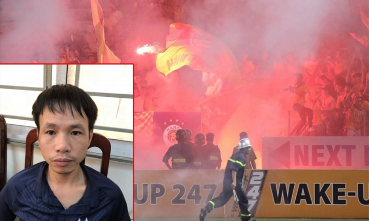 Kẻ bắn pháo sáng vào nữ cổ động viên trên sân Hàng Đẫy lĩnh 4 năm tù