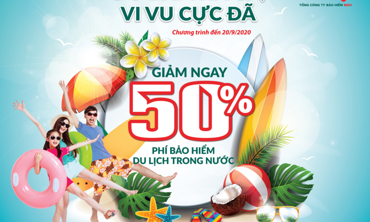 BIC giảm phí 50% cho khách hàng tham gia bảo hiểm du lịch trong nước