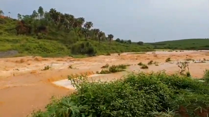 Vỡ đập, nước ồ ạt tràn xuống nhấn chìm hàng chục ha hoa màu ở Phú Thọ