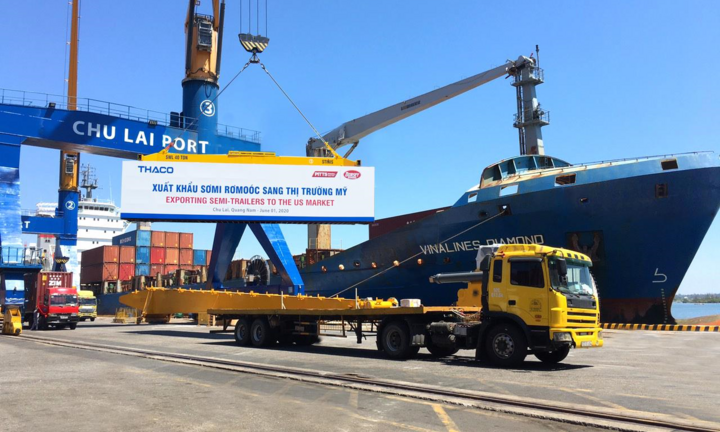 THACO tiếp tục xuất khẩu sơmi rơmoóc sang Mỹ