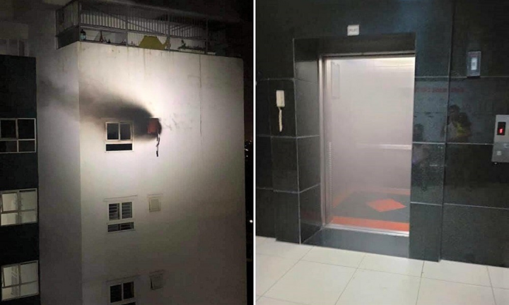 Cháy căn hộ chung cư lúc rạng sáng, 2 bà cháu may mắn thoát chết