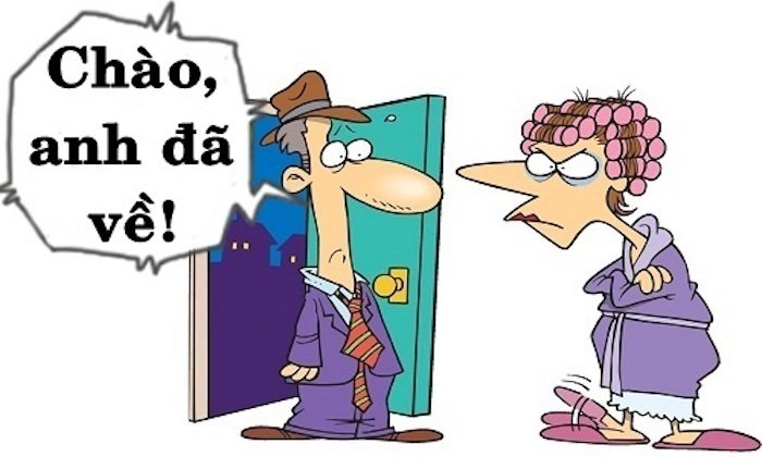 Bợm nhậu nói gì với vợ khi về nhà?