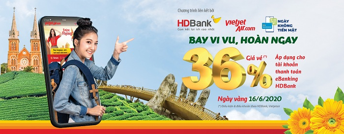 'Thanh toán ngay – Hoàn tiền bay' cùng HDbank