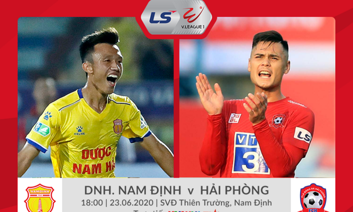 Trực tiếp Nam Định vs Hải Phòng vòng 6 V-League