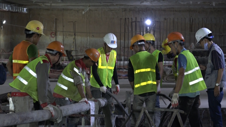 Hợp long bản trung chuyển ga ngầm S9 tuyến đường sắt Nhổn – ga Hà Nội