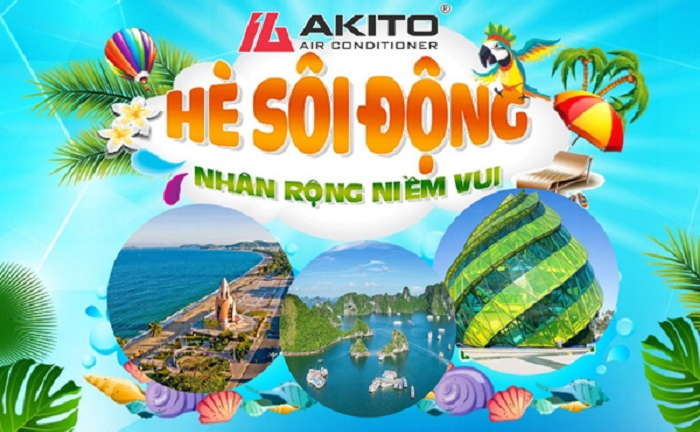 Điều hòa Akito: Nhiều sản phẩm mới, khuyến mãi tour du lịch