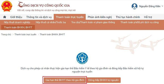 Cách gia hạn thẻ BHYT đơn giản theo hộ gia đình và thanh toán trực tuyến BHXH
