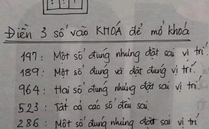 Thử thách tìm mật mã mở khóa khiến dân mạng 'vò đầu bứt tai'