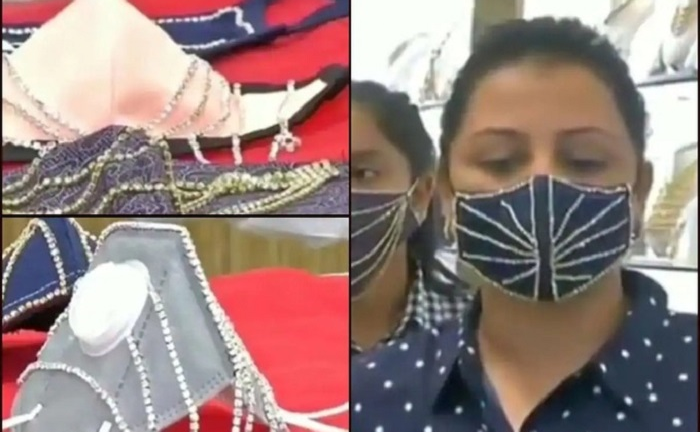 Dân Ấn Độ lùng mua khẩu trang đính kim cương, vàng giá nghìn USD 