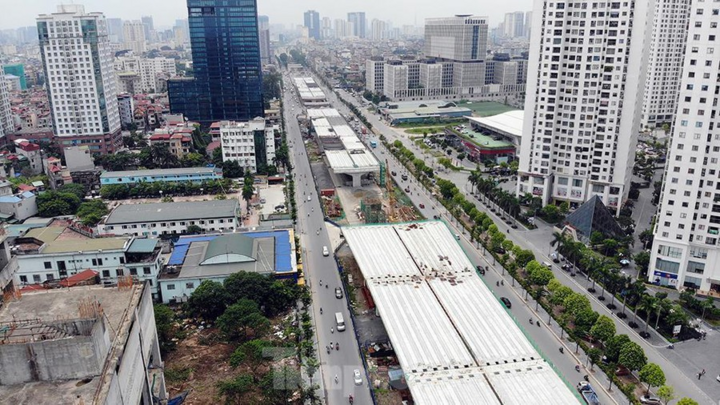 Toàn cảnh cầu cạn hơn 5.000 tỷ Mai Dịch - Nam Thăng Long trước ngày thông xe