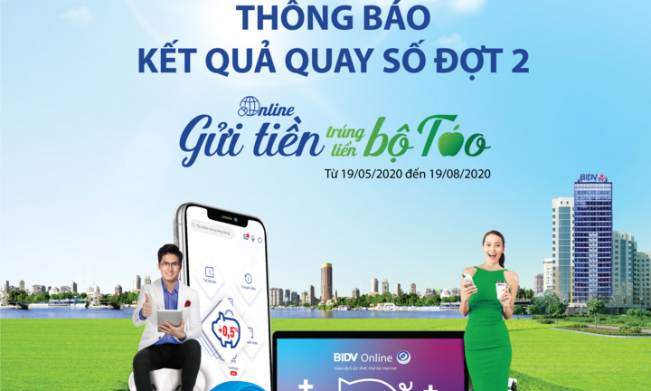 Công bố 20 khách hàng BIDV tiếp theo trúng thưởng sản phẩm Apple