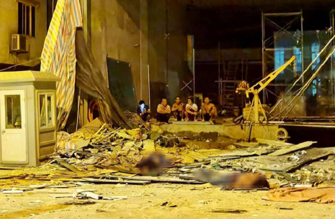 Hà Nội: Hiện trường vụ sập giàn giáo làm 4 người thương vong