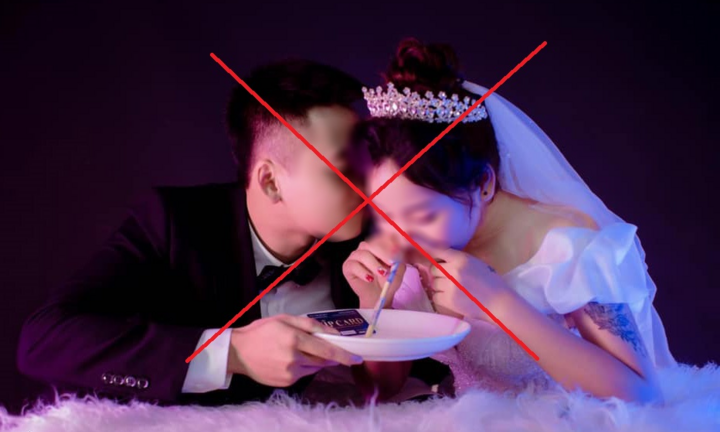Phẫn nộ bộ ảnh cưới đồi bại mô phỏng sử dụng ma túy của đôi nam nữ