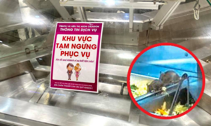 Aeon Mall Tân Phú TP.HCM đóng quầy ẩm thực sau sự cố chuột bò lên thức ăn