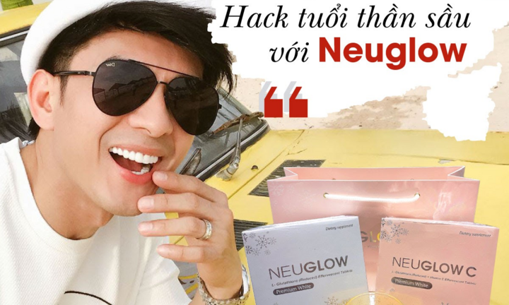 Anh Bo Đan Trường 'hack' tuổi với viên sủi trắng da Neuglow thương hiệu Anh Quốc