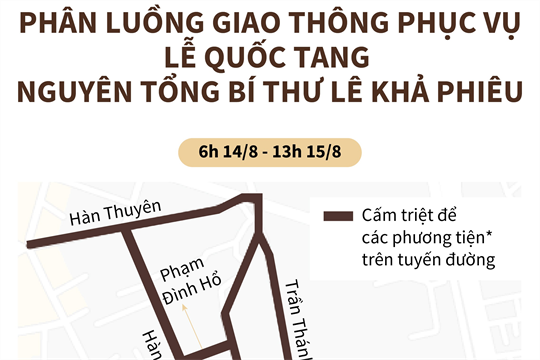 Infographic: Cấm nhiều tuyến đường phục vụ Quốc tang nguyên TBT Lê khả Phiêu