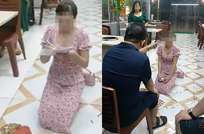 Bắc Ninh: Vợ chủ quán nướng xin lỗi cô gái bị ép quỳ gối 