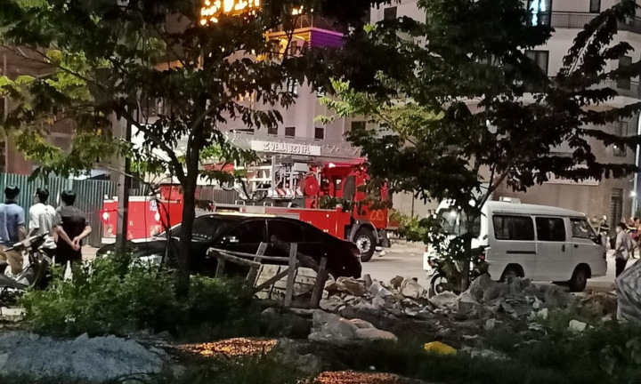 Sập giàn giáo tại công trình xây dựng đại lý Toyota Bắc Giang