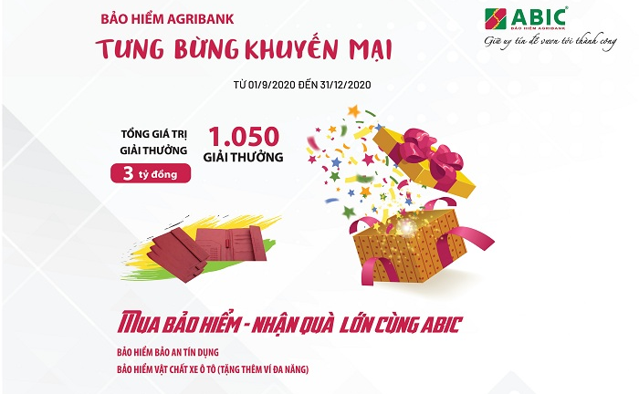 Bảo hiểm Agribank: Khuyến mại 'Mua bảo hiểm - Nhận quà lớn cùng ABIC'
