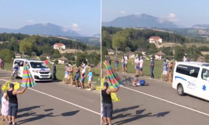 Xe cứu thương đâm cua-rơ Tour de France