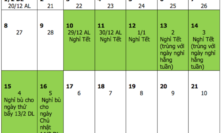 Đề xuất hai phương án nghỉ Tết Tân Sửu 2021