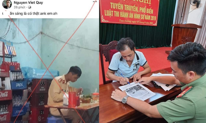 Đăng ảnh xúc phạm CSGT lên facebook, người đàn ông ở Vĩnh Phúc bị triệu tập 