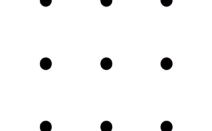 Làm sao nối 9 điểm này chỉ bằng một đường thẳng?