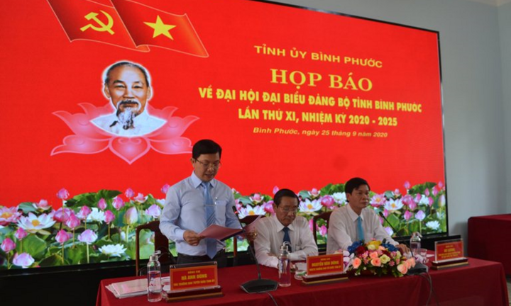 Đại hội Đảng bộ tỉnh Bình Phước sẽ khai mạc ngày 1/10