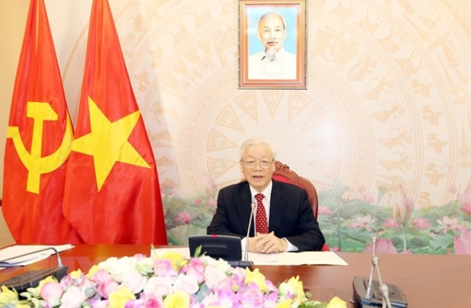 Tổng Bí thư, Chủ tịch nước Nguyễn Phú Trọng điện đàm với Chủ tịch Tập Cận Bình