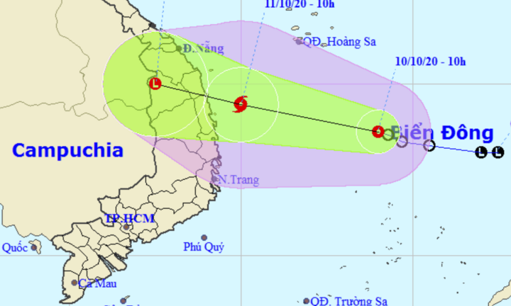 Áp thấp nhiệt đới có thể mạnh lên thành bão, đổ bộ Quảng Nam - Phú Yên