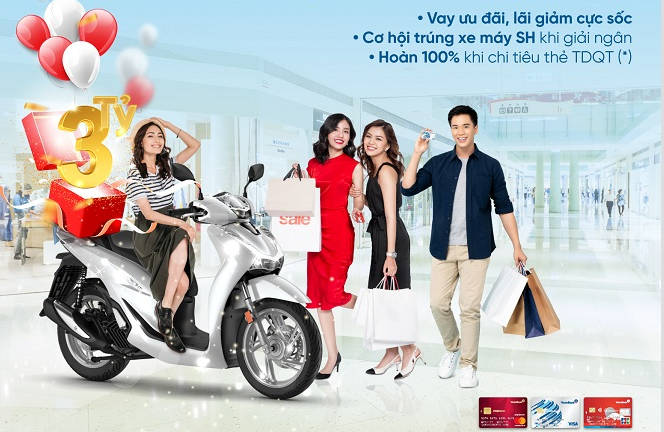 Vay tiền, mở thẻ trúng xe SH 150i cùng VietinBank