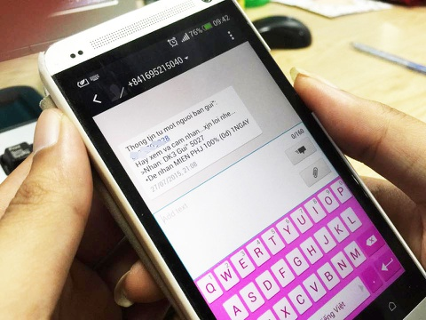 Một người ở Hà Nội bị xử phạt vì nhắn tin môi giới bất động sản