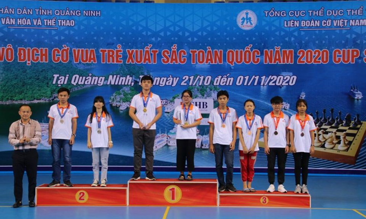 Kết thúc giải Cờ vua trẻ xuất sắc toàn quốc 2020: TPHCM nhất toàn đoàn