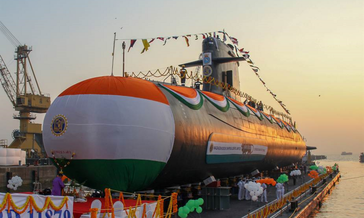 Ấn Độ hạ thủy tàu ngầm tấn công INS Vagir lớp Scorpene